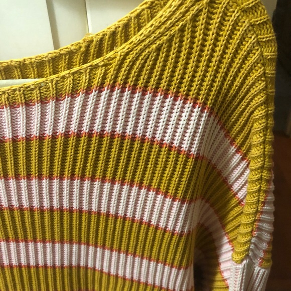 Free People Just My Stripe Cropped Sweater - NWOT - Picture 5 of 7